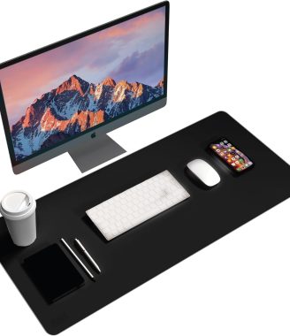 Black+Decker Faux Leather Desk Mat for Keyboard and Mouse - Protective Desk Decor - Gaming, Work from Home, Office Accessory